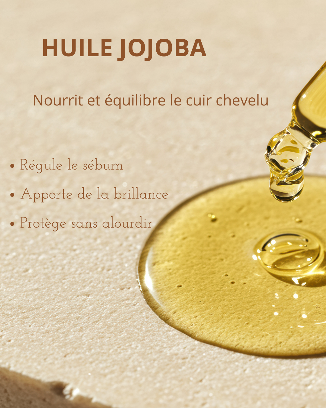 Huile de jojoba naturelle pour nourrir et protéger les cheveux crépus et bouclés