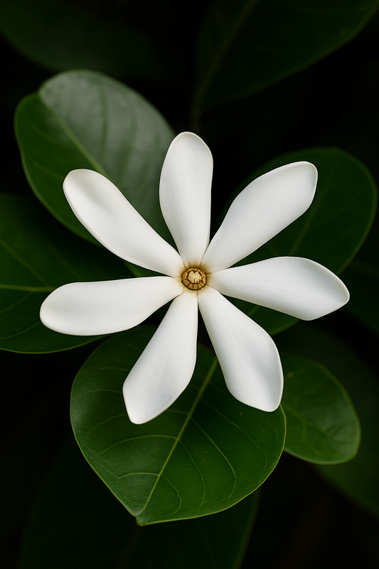 Fleur de tiaré blanche, ingrédient naturel aux bienfaits capillaires hydratants et adoucissants