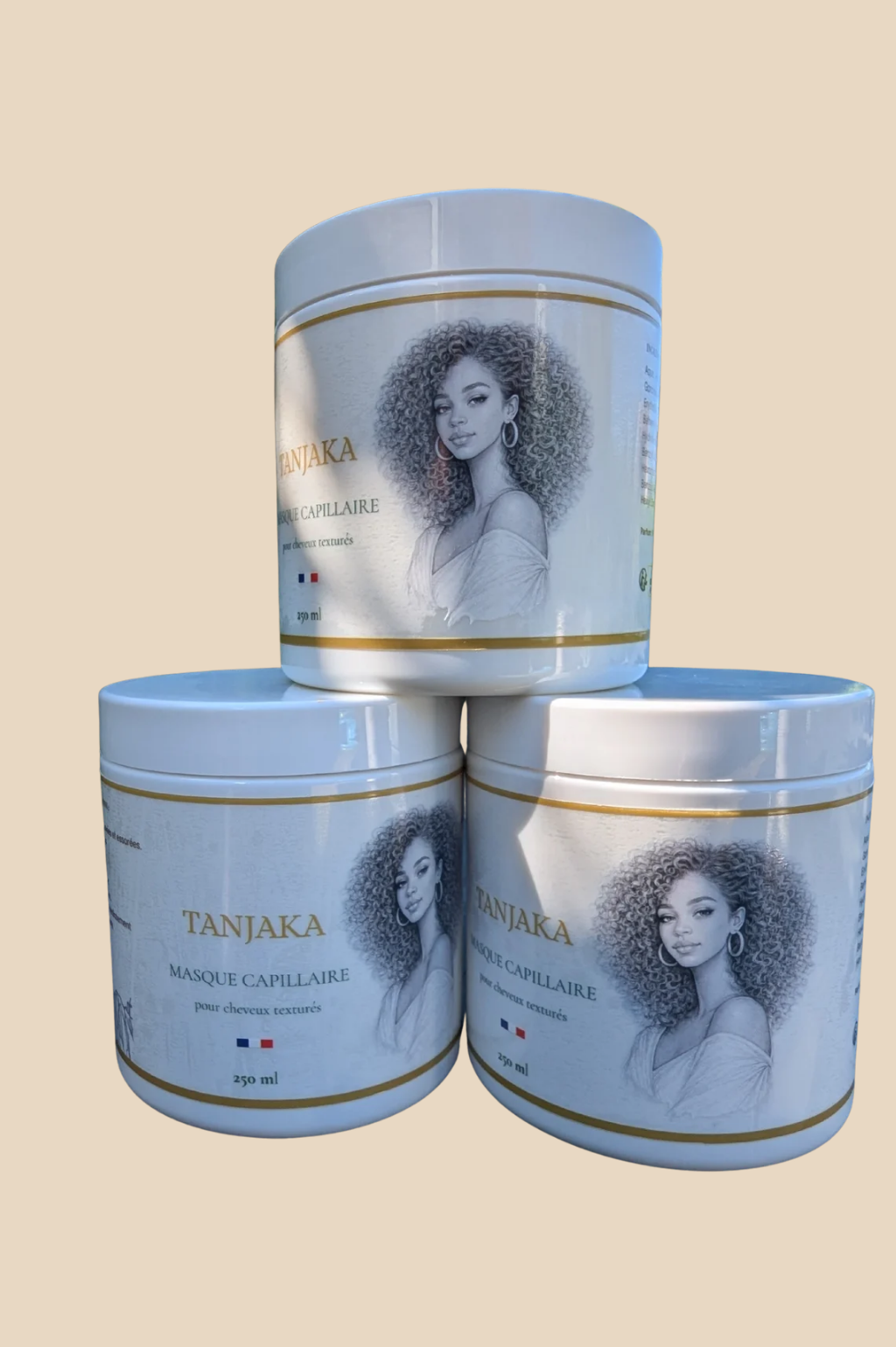 Masques capillaires Tanjaka Ikala Ngita parfum Pomme d'amour et  Aubépine 